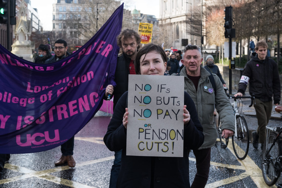 March In Solidarity With Higher Education Strikes in London