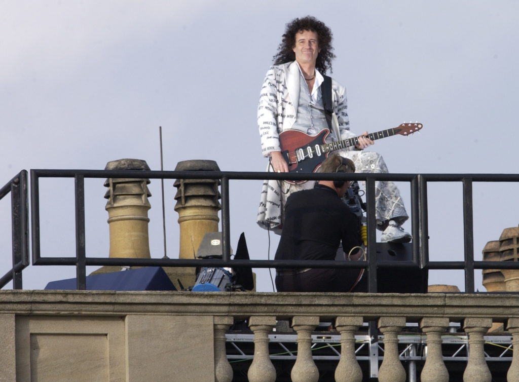 Brian May On Palace Roof