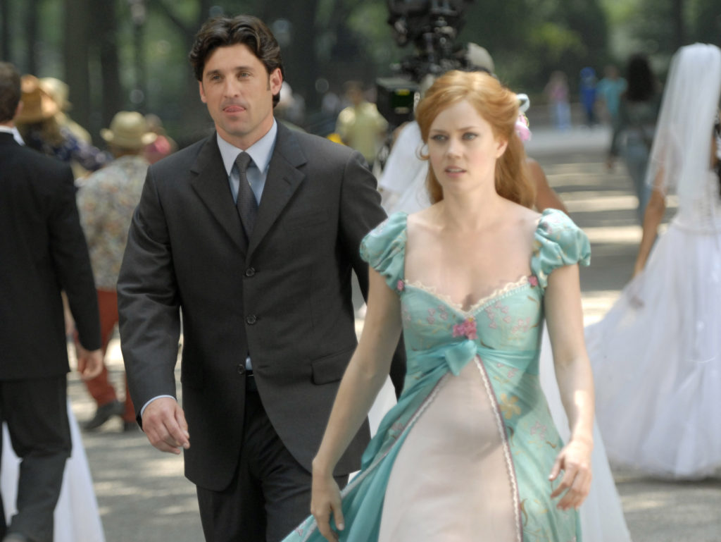Patrick Dempsey, Amy Adams and Jeff Watson on the Set of Disney's "Enchanted" - July 10, 2006
