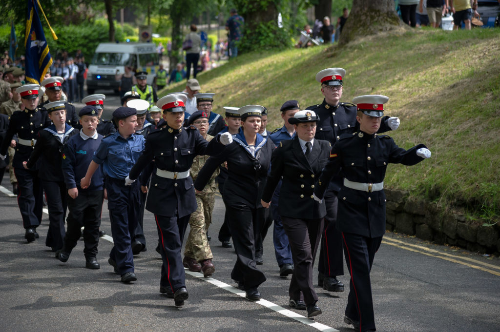 Cadets march during the parade.Stirling shows its support