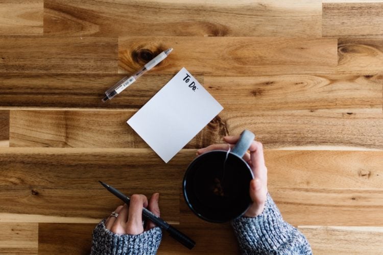 Making a to-do list