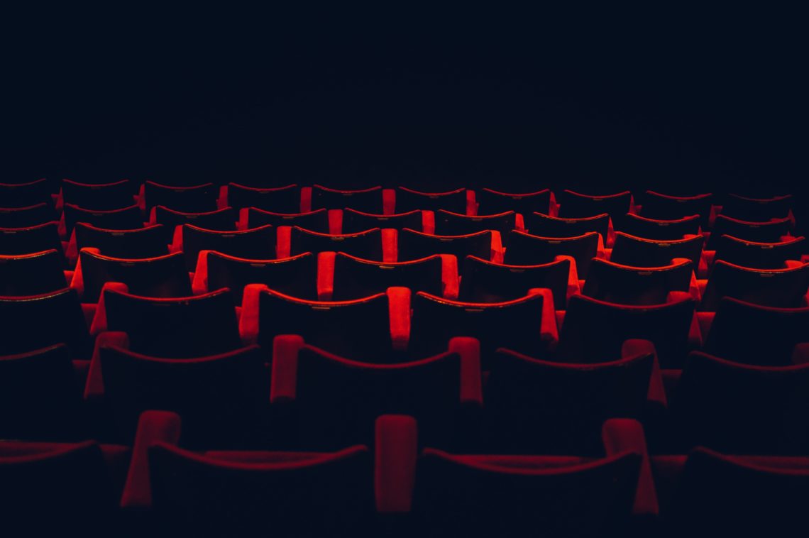 red and black theater seats