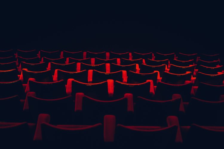 red and black theater seats