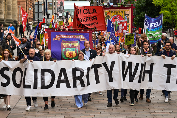 Unions Demonstrate In Support Of Rail Strikes