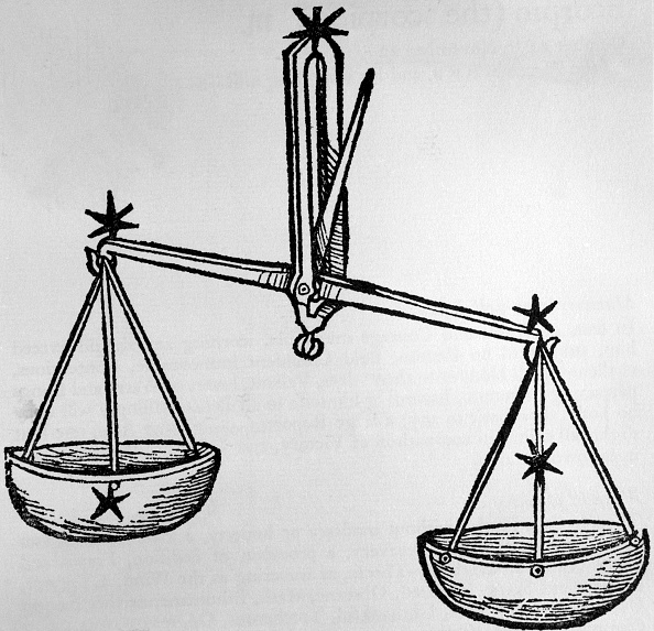 Depiction Of Zodiac Sign Libra; Scales
