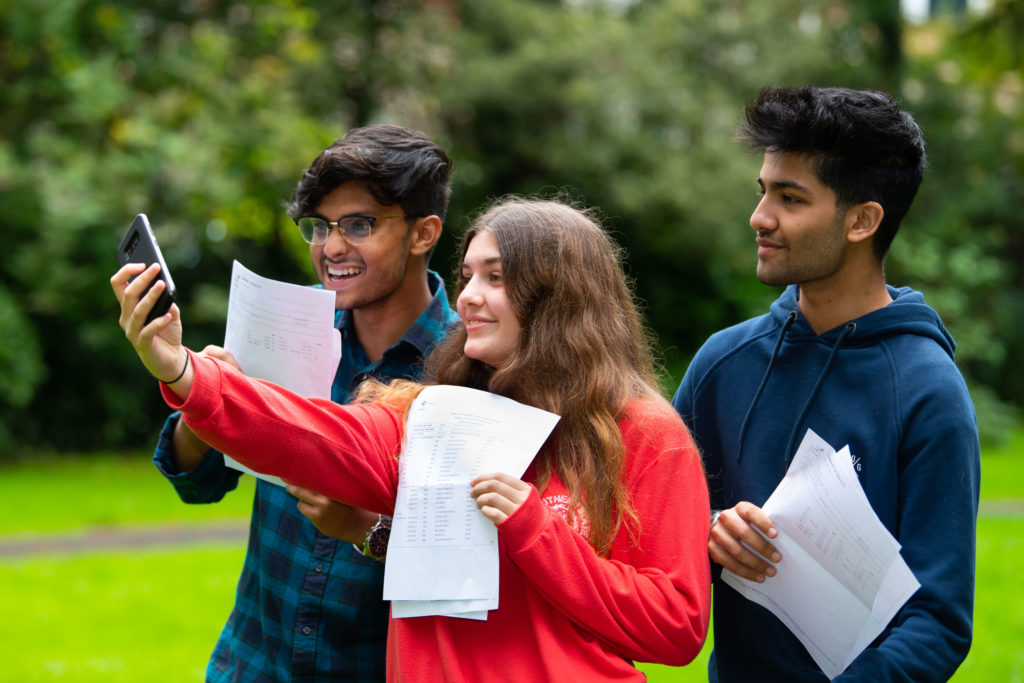 Pupils Receive Their A Level Results Across England