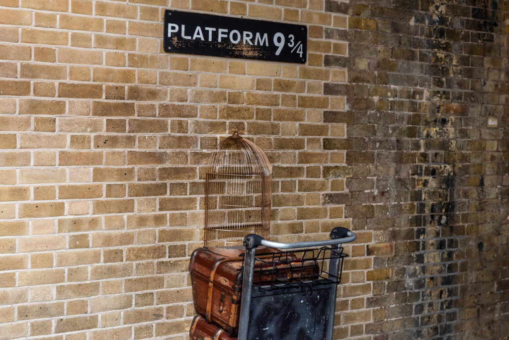Famous fictional Platform 9 and 3/4s Kings Cross Station