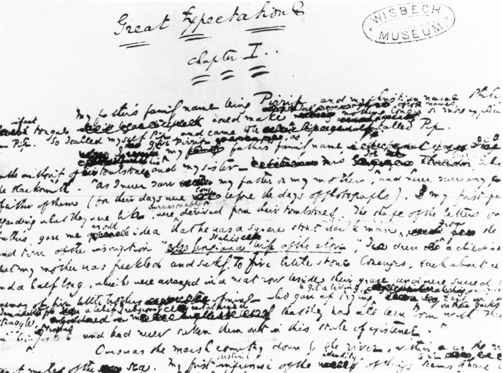 Opening chapter of 'Great Expectations', 1861