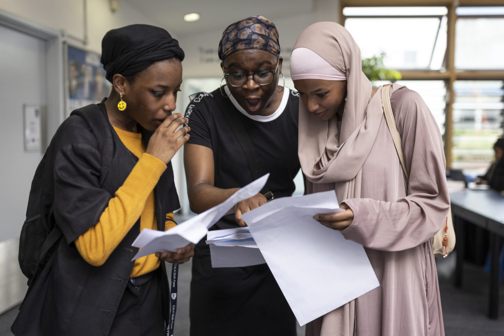 Students Receive A' Level Results In England And Wales