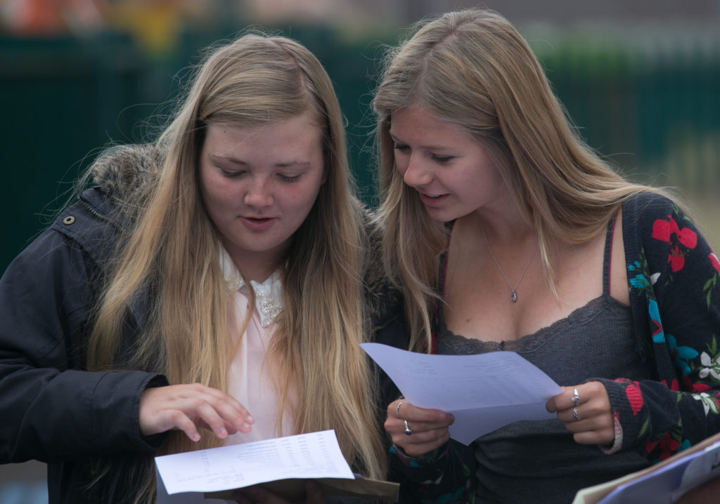 Students Throughout The UK Receive Their A Level Results
