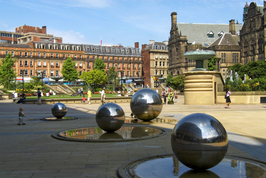 Artwork at Sheffield Town Hall, England