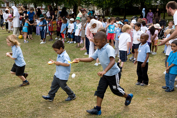 UK - Education - Egg and spoon race
