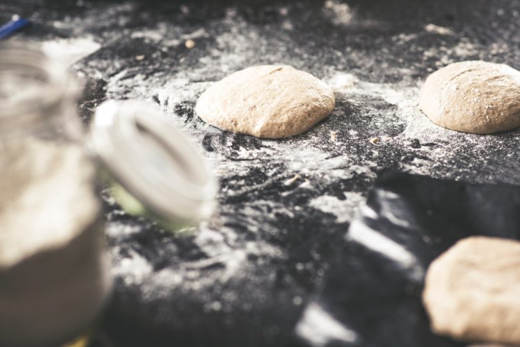 Homemade handcraft bakery - original Vinschgauer / Vinschgerl – Flatbread made with rye-wheat sourdough and yeast from South Tyrol