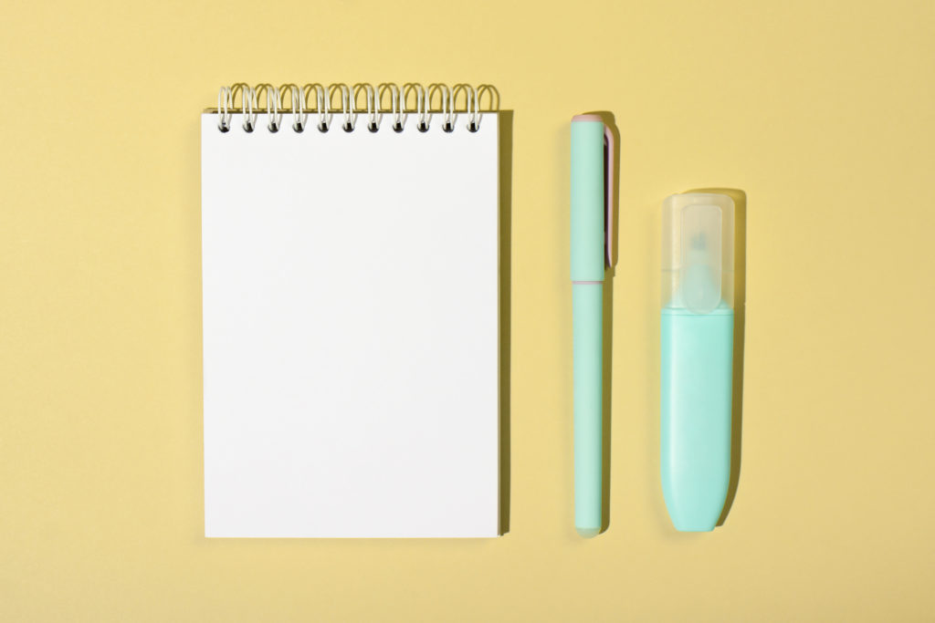 Set for writing goals.