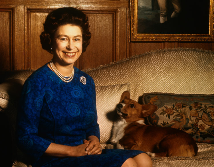 (Original Caption) Sandringham, Norfolk, England, UK: Britain's Queen Elizabeth II smiles radiantly during a picture-taking session in the salon at...