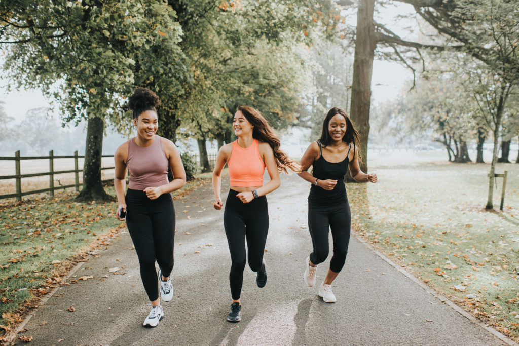 Happy and Relaxed Woman Joggers