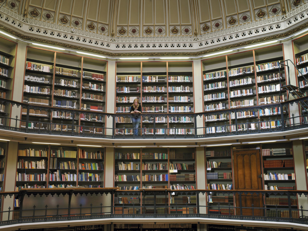 England, London, interior of Kings College Library