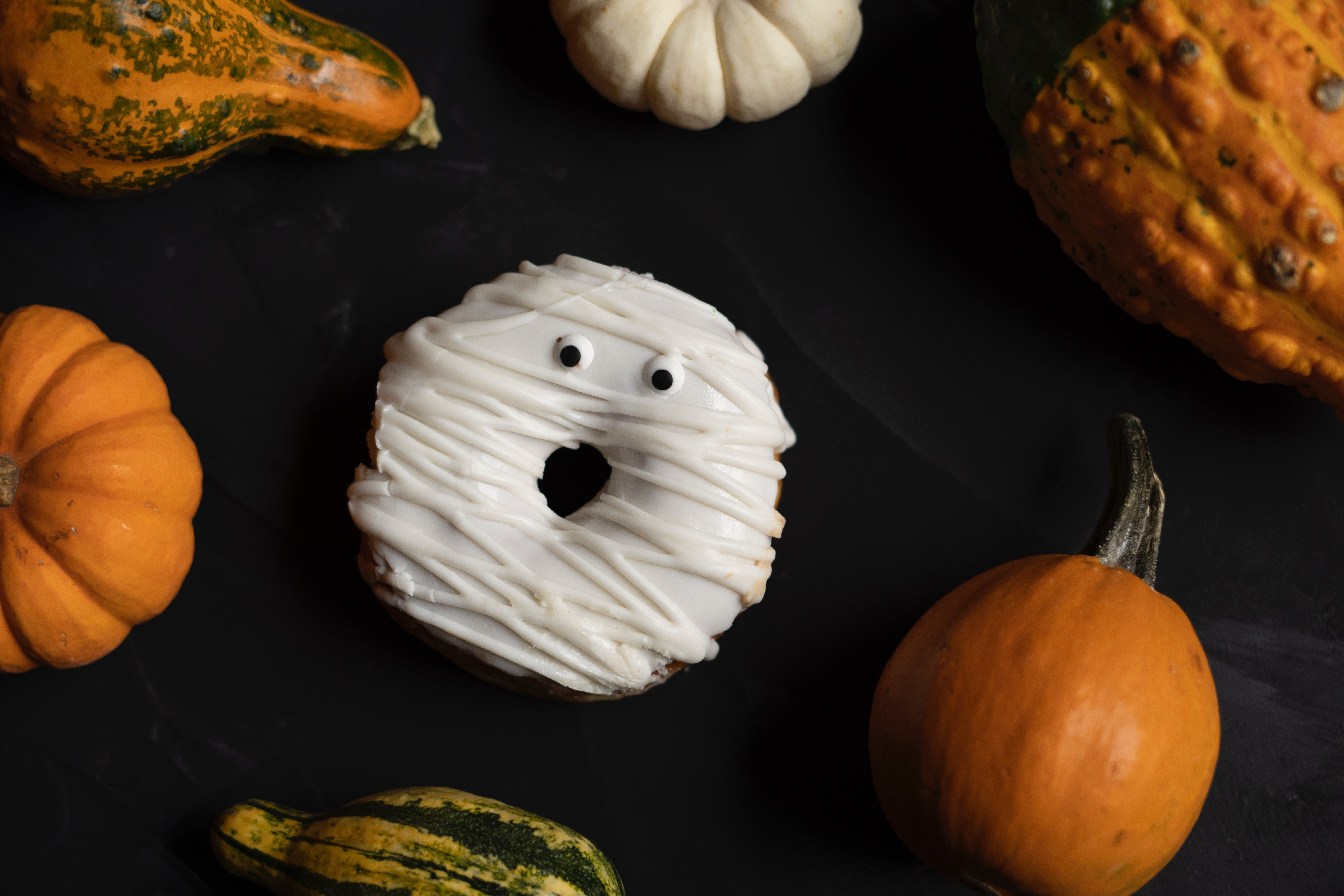 Spooky Halloween Treats - Mummy Donut