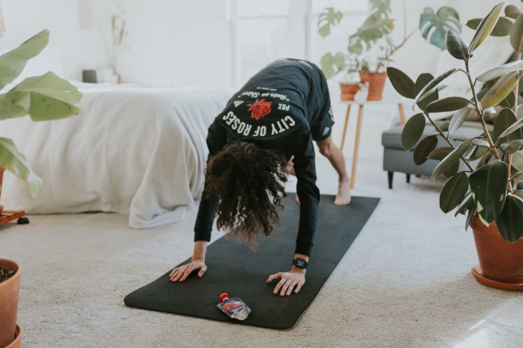 Yoga at home.