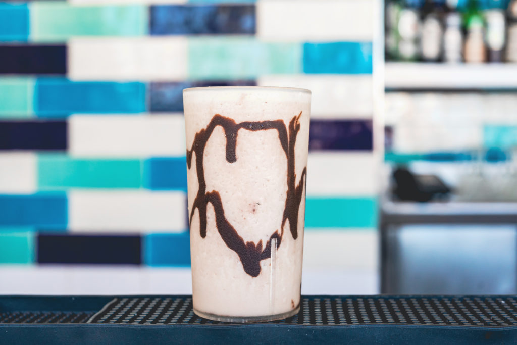 A Tasty Frozen Mudslide Alcoholic Drink Served in Punta Cana.