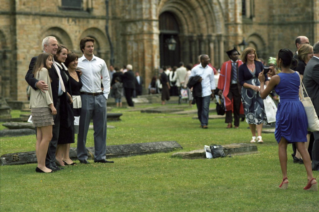 Tombstone graduation celebration at Durham University