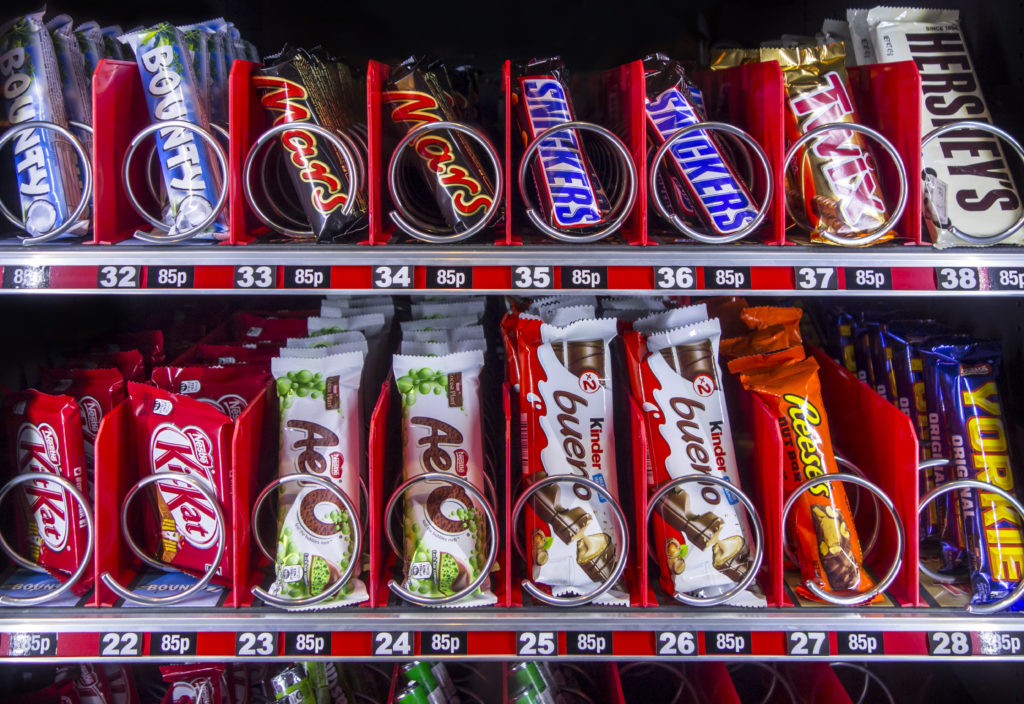 Snack vending machine.