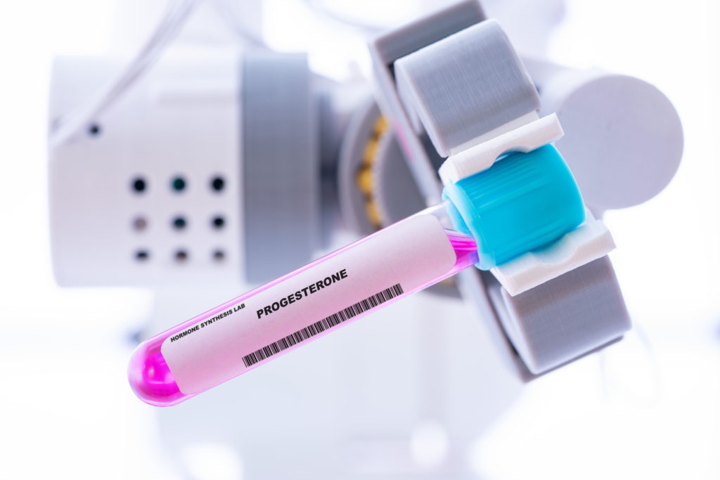 Progesterone hormone, conceptual image