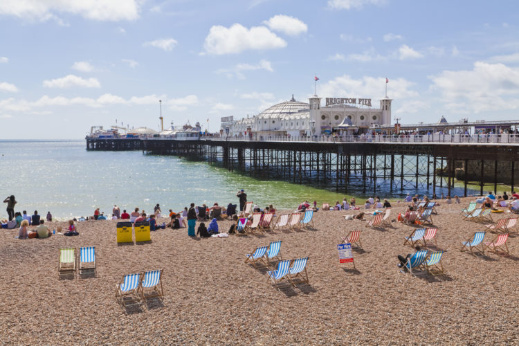 beach, Brighton Pier, seaside resort, Brighton, Sussex, England, Great Britain