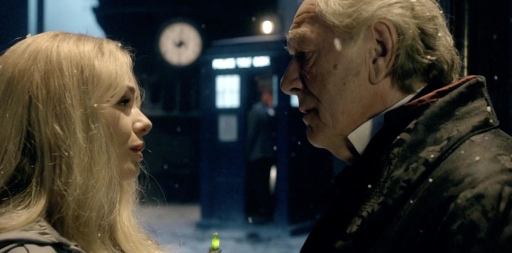 Katherine Jenkins and Michael Gambon In Doctor Who's A Christmas Carol