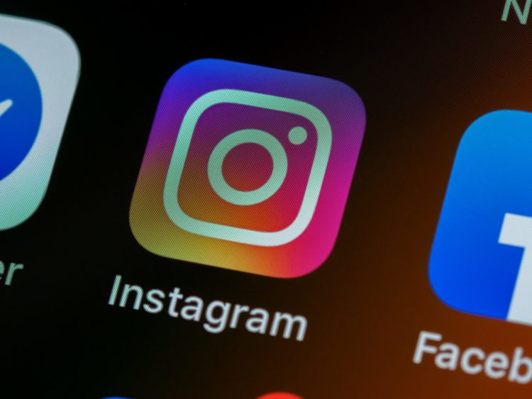 Instagram app on a iphonescreen