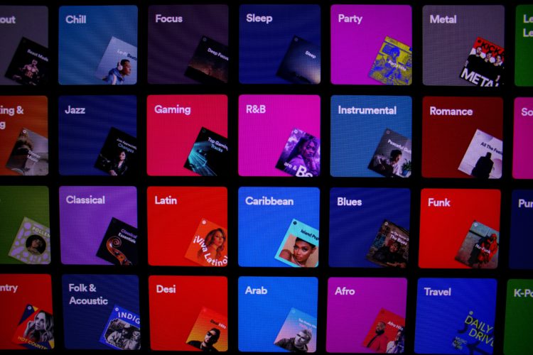 Spotify genre squares