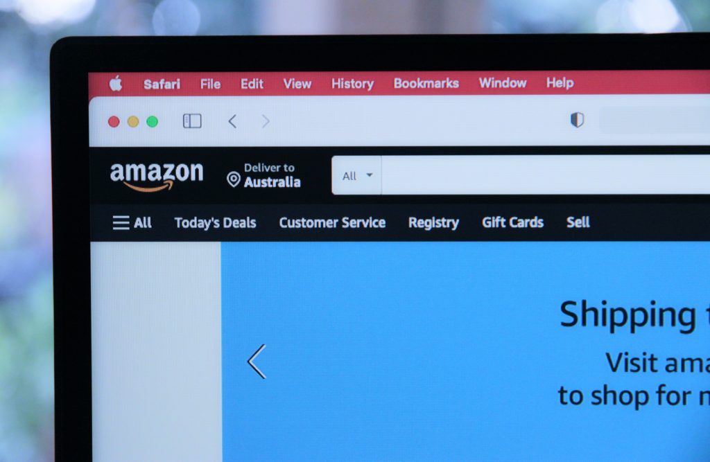 The Amazon homepage