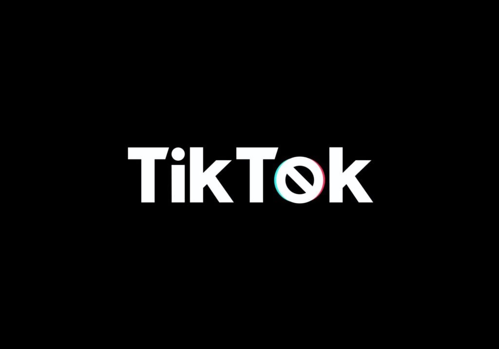 TikTok written in white against black background