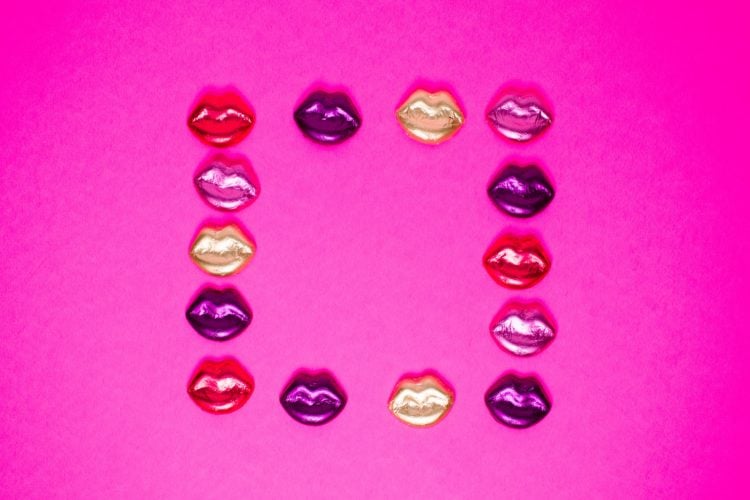pink and gold heart shaped accessory