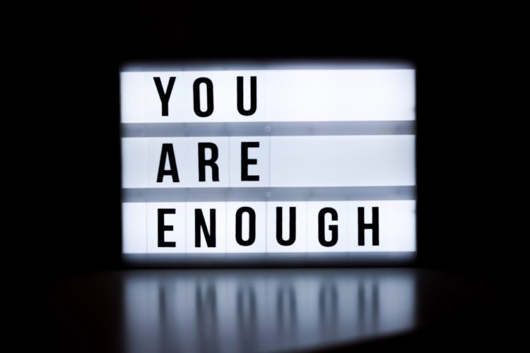 you are enough text
