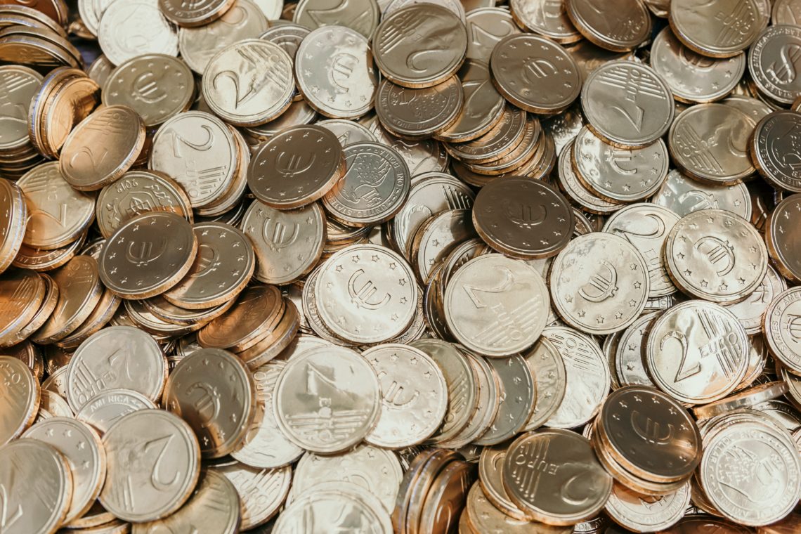 round silver-colored coin lot