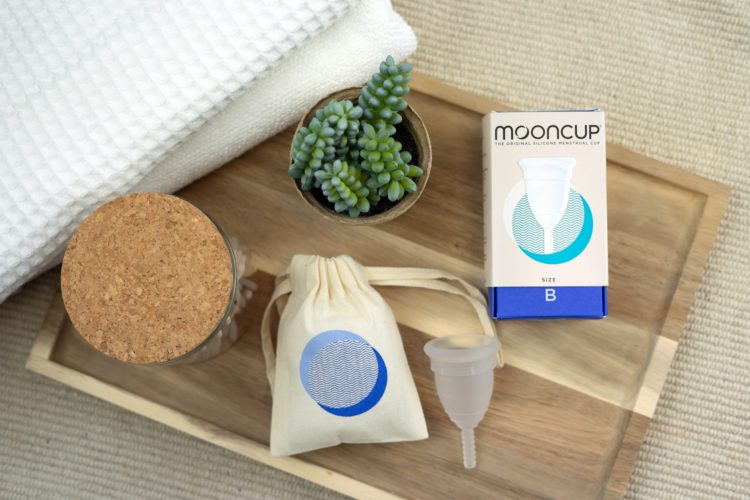 Period products including mooncup