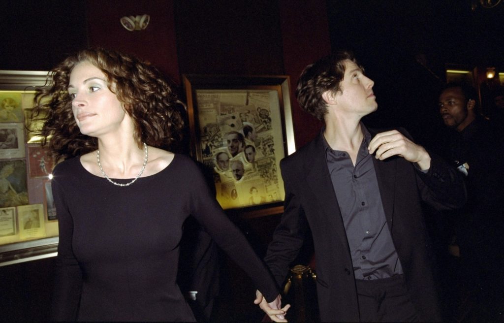 Julia Roberts and Hugh Grant are hand-in-hand at the premier