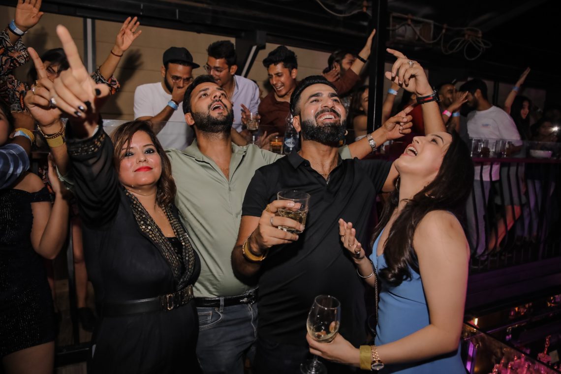 a group of people dancing