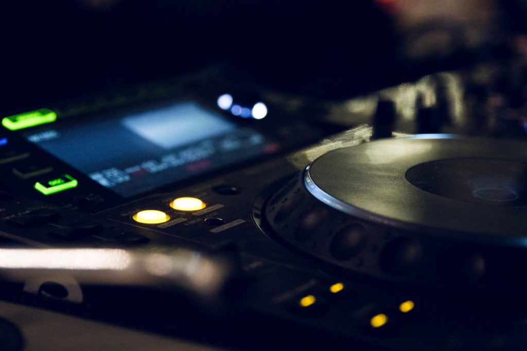 black DJ controller