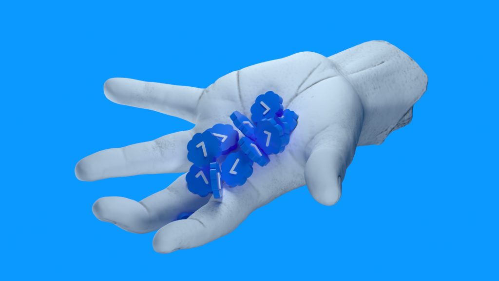 hand holding verification checks